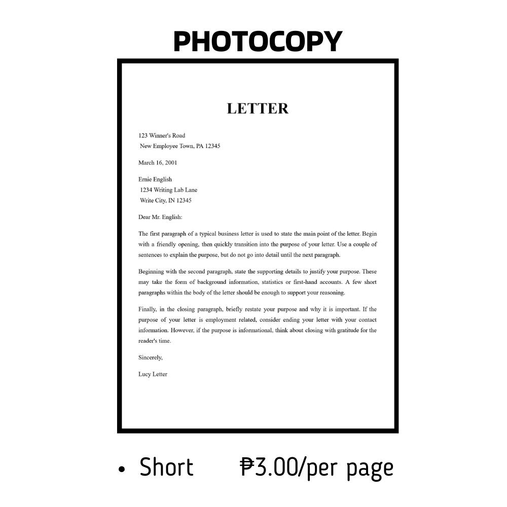 Short - Photocopy